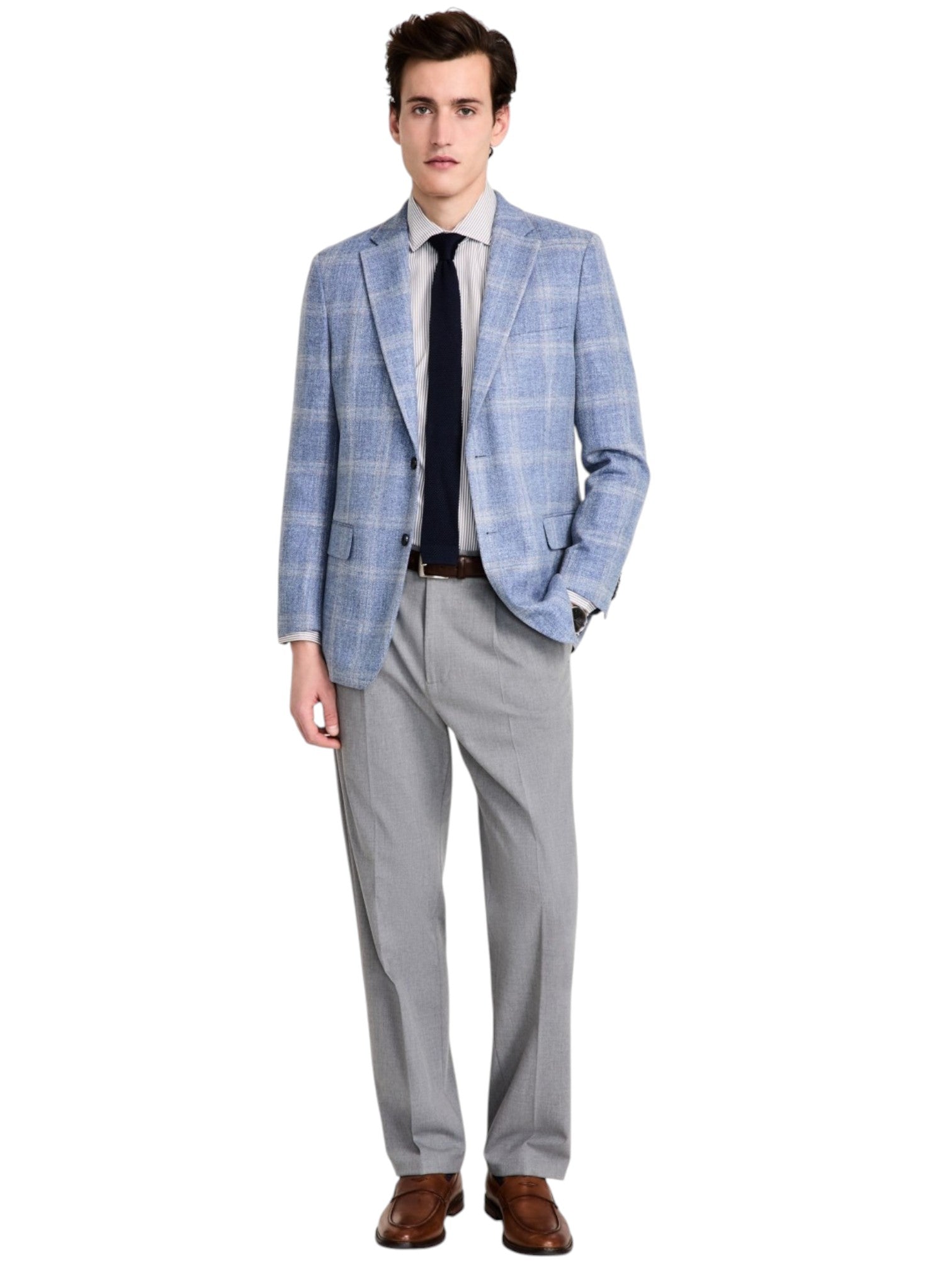 Tommy Hilfiger Mens Modern fit Sport Coat Blazer 40 S Blue Plaid