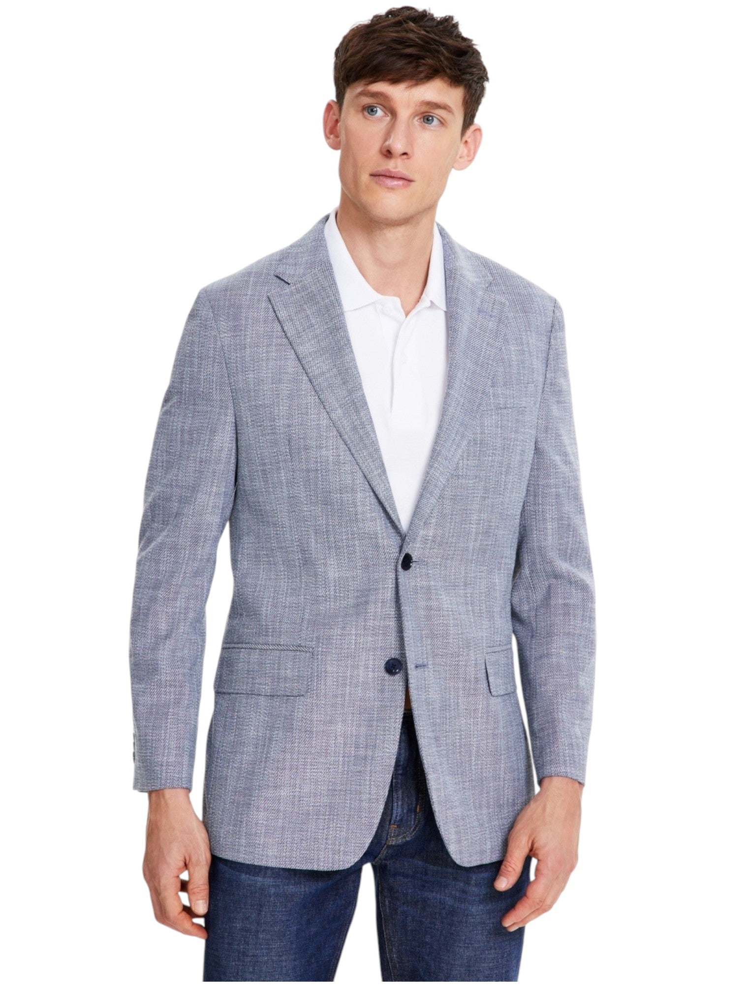 Tommy Hilfiger Mens Modern fit Sport Coat Blazer 42 L Light Blue Solid Stretch