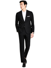 Hugo Boss Mens Modern fit 2 Piece Suit 44 S / 38 Waist Black Solid