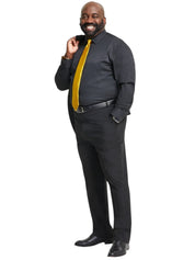 Tayion Mens Classic fit Dress Pants 32 / 32 Black Solid
