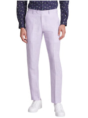 Bar Iii Mens Slim fit Dress Pants 30 / 30 Lavender Purple Solid Stretch Linen