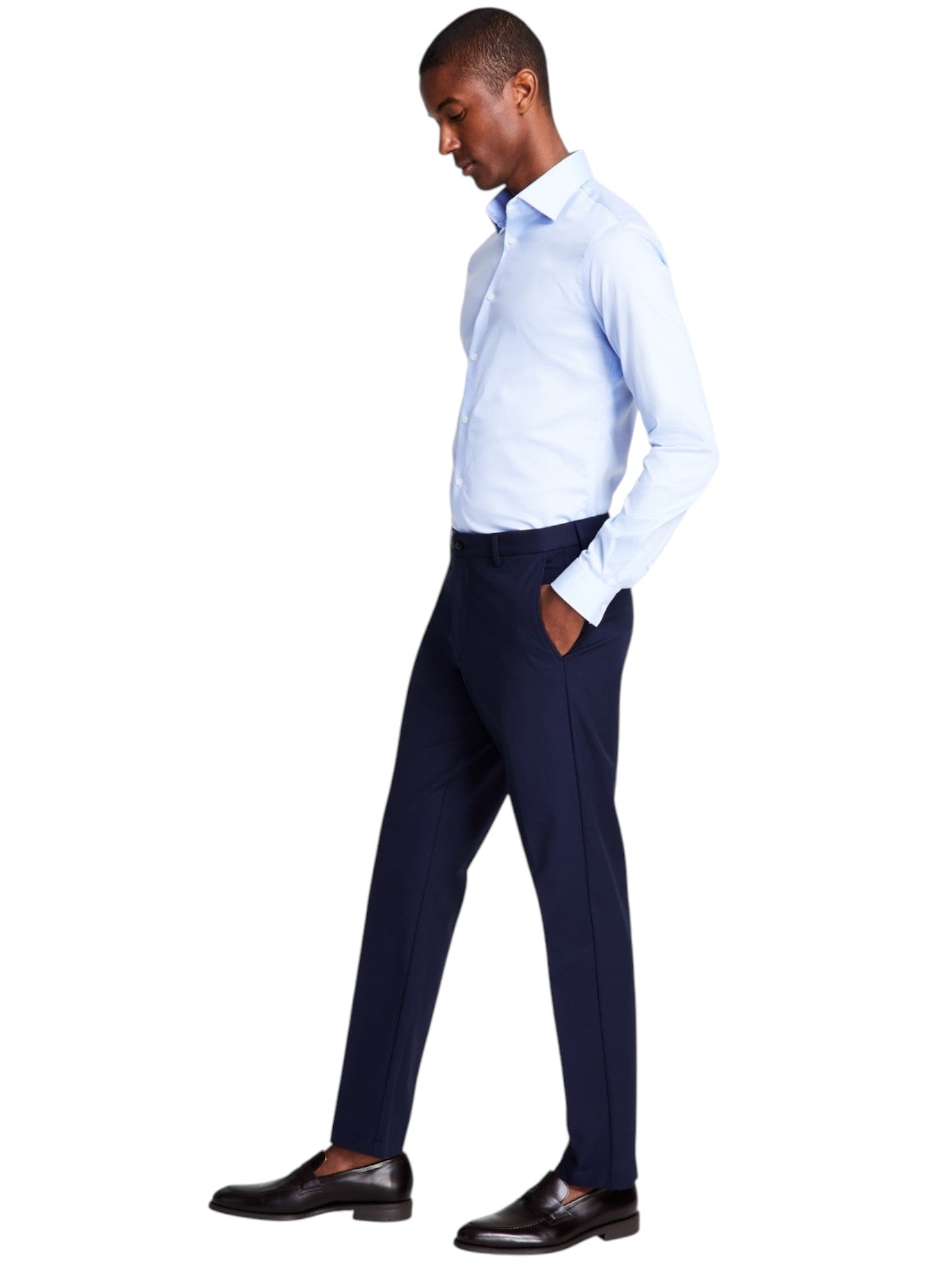 Michael Kors Mens Classic fit Dress Pants 36 / 32 Navy Blue Solid Stretch