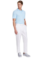 Nautica Mens Modern fit Dress Pants 34 / 32 White Solid Stretch