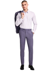 Bar Iii Mens Slim fit Dress Pants 32 / 30 Eggplant Purple Solid Stretch
