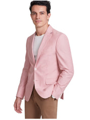 Tommy Hilfiger Mens Modern fit Sport Coat Blazer 42 L Pink Solid Stretch