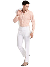 Bar Iii Mens Slim fit Dress Pants 36 / 34 White Solid Stretch Linen