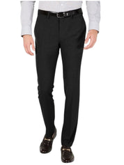 Kenneth Cole Mens Slim fit Dress Pants 31 / 30 Black Solid Stretch