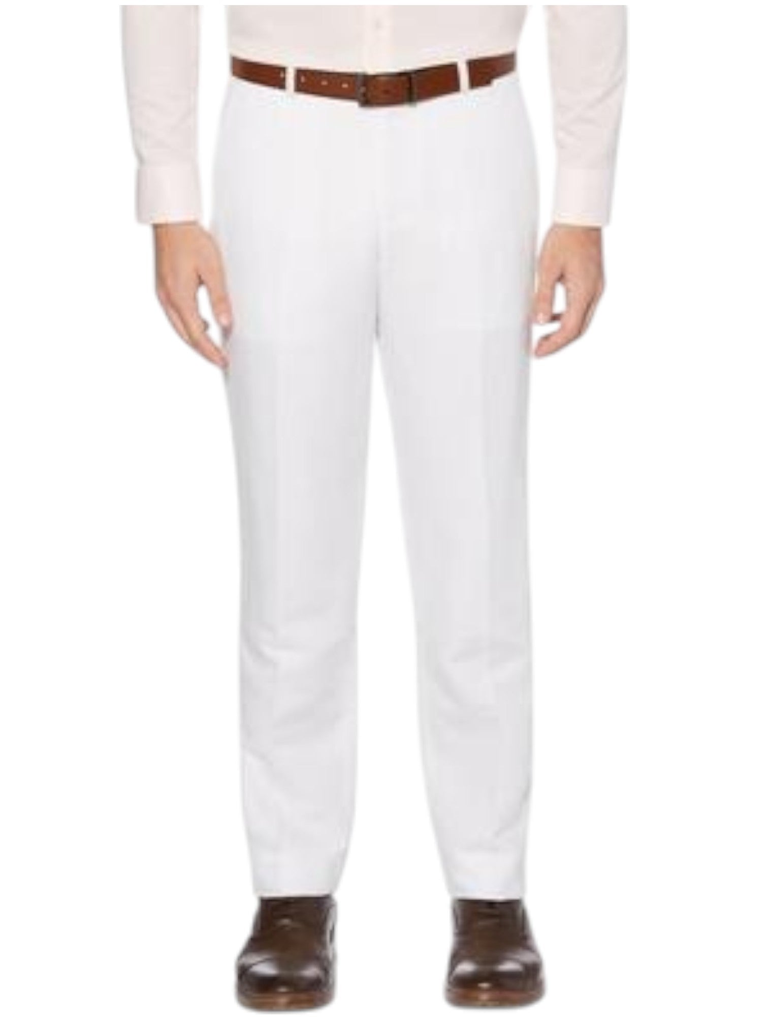 Perry Ellis Mens Modern fit Dress Pants 33 / 32 White Solid