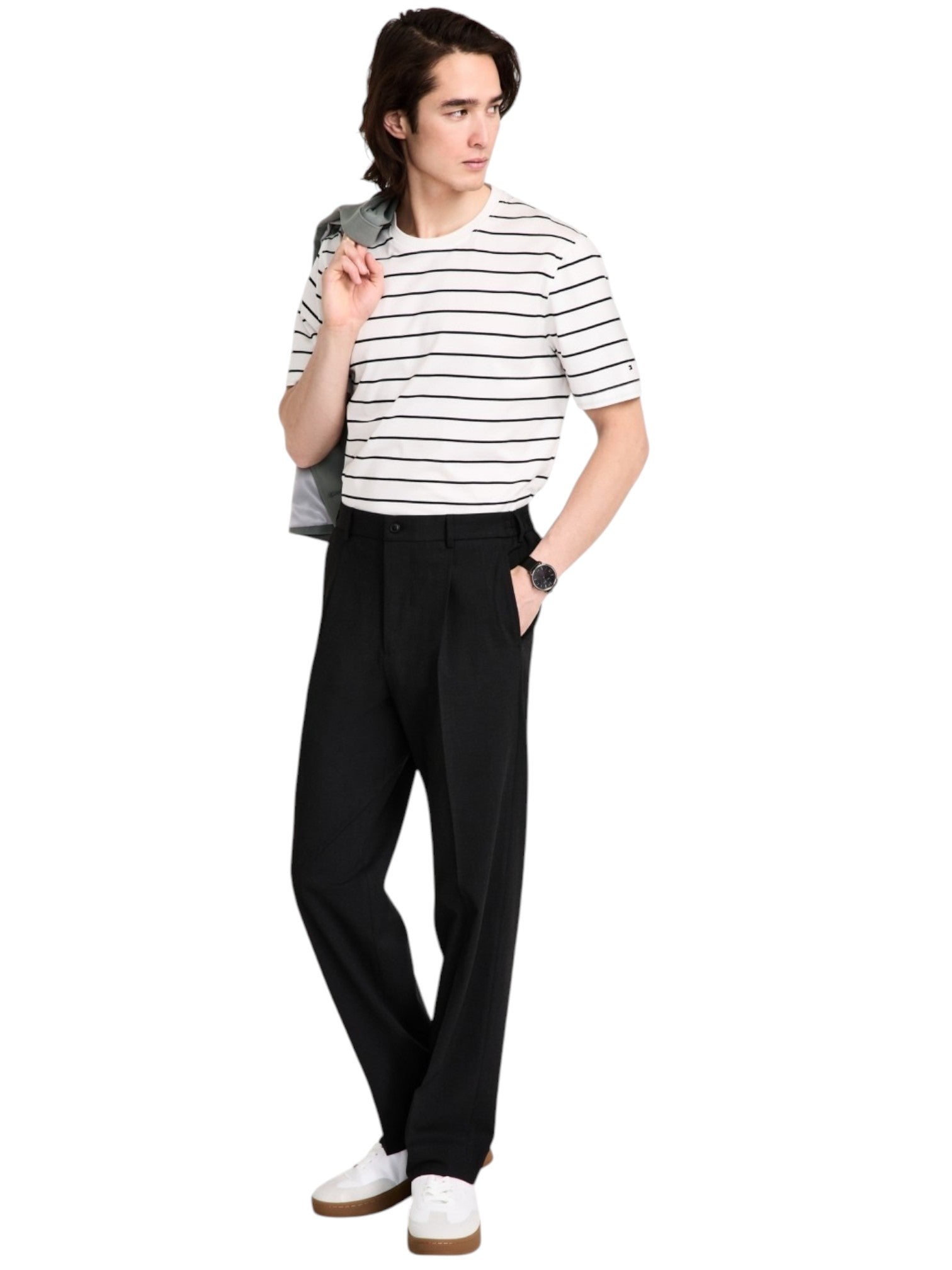 Tommy Hilfiger Mens Modern fit Dress Pants 36 / 34 Grey Solid