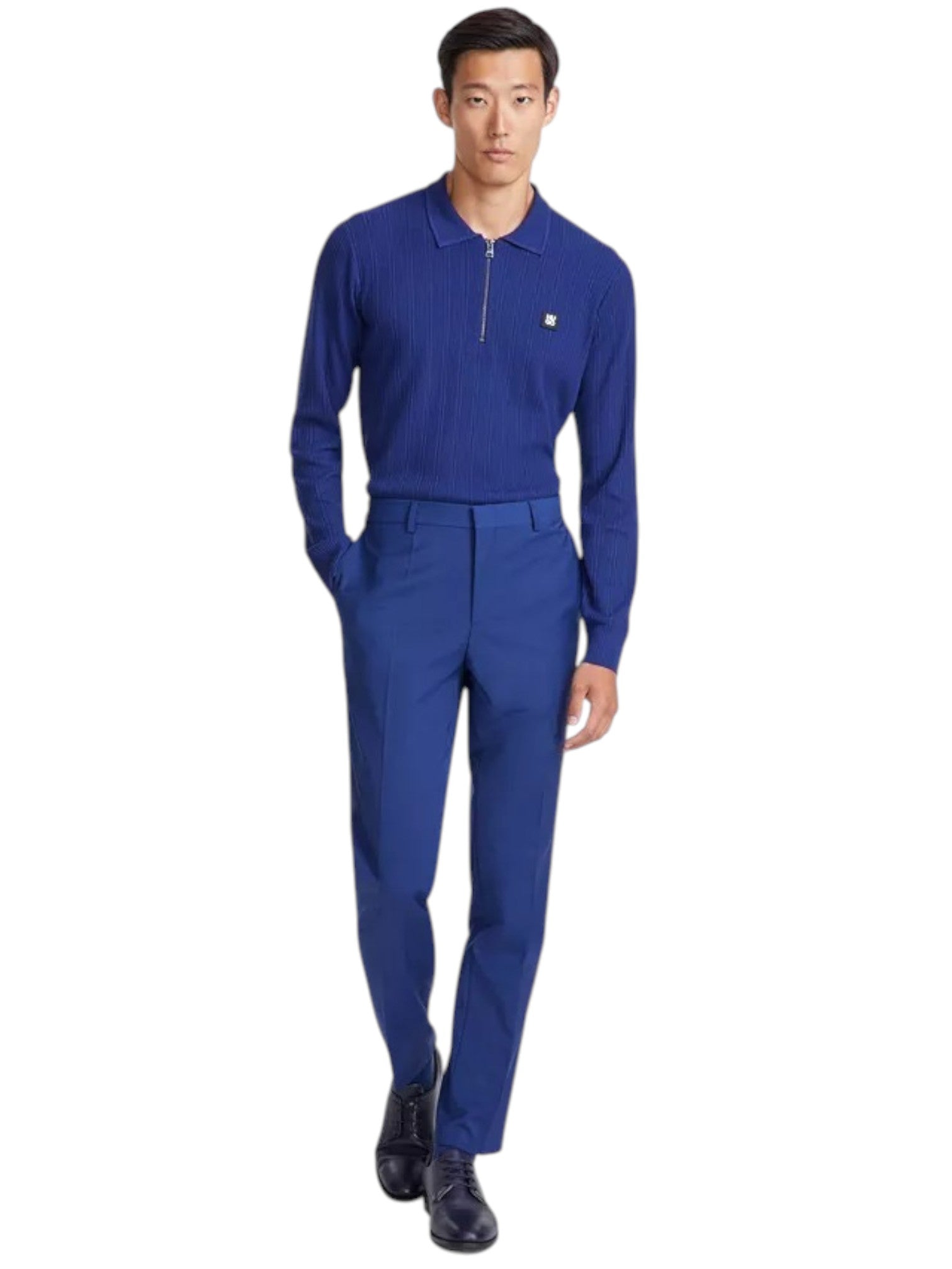 Hugo Boss Men Slim fit Dress Pants 32 / 32 Navy Blue Solid Stretch