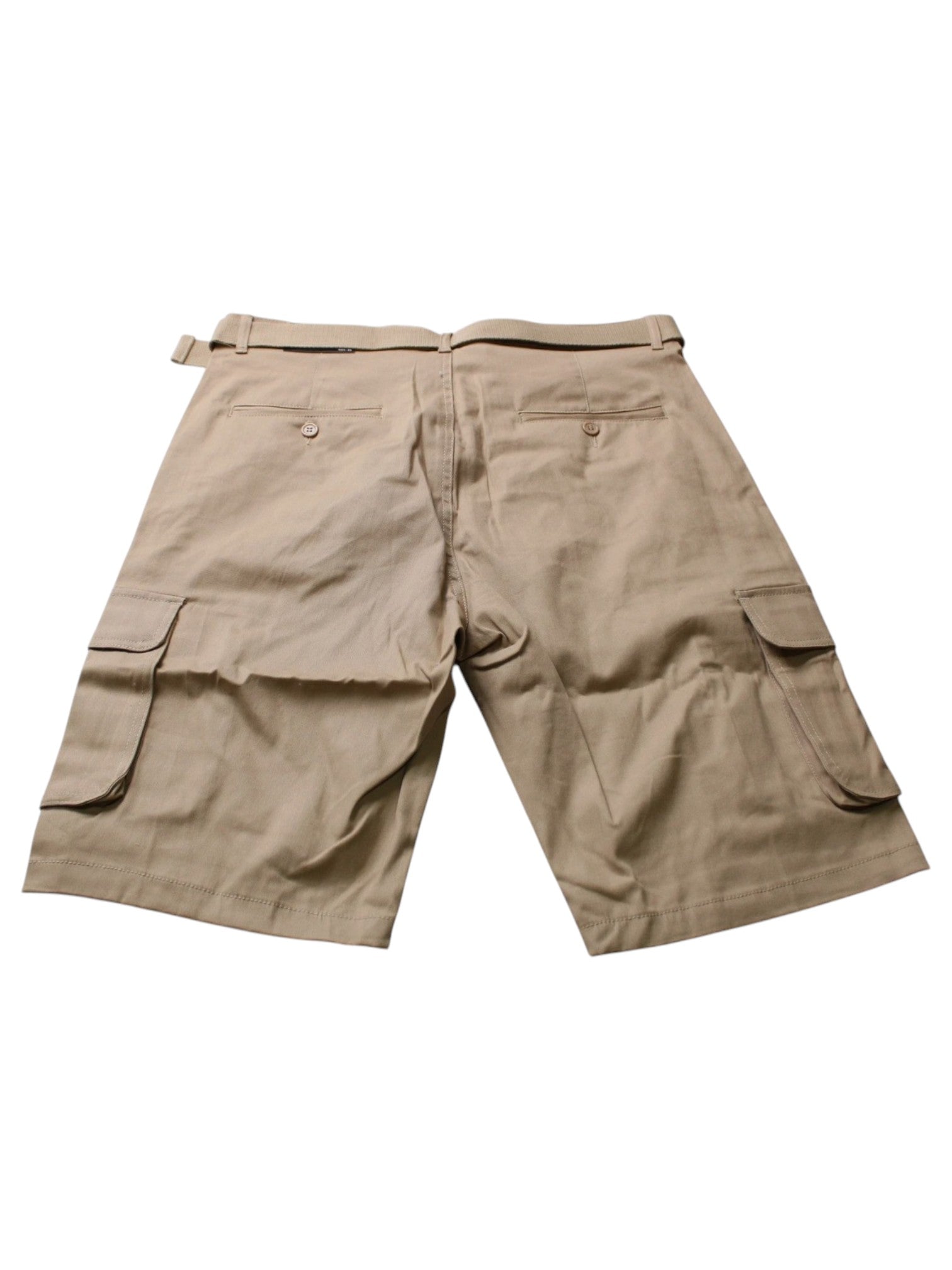 Blu Rock Mens Regular fit Cargo Shorts 34 Beige Solid