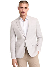 Bar Iii Mens Slim fit Sport Coat Blazer 36 R Light Grey Plaid Linen