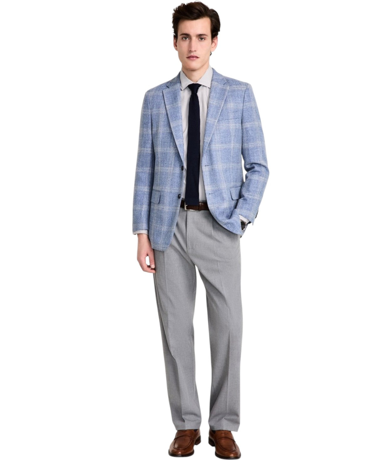 Tommy Hilfiger Mens Modern fit Sport Coat Blazer 42 L Blue Plaid