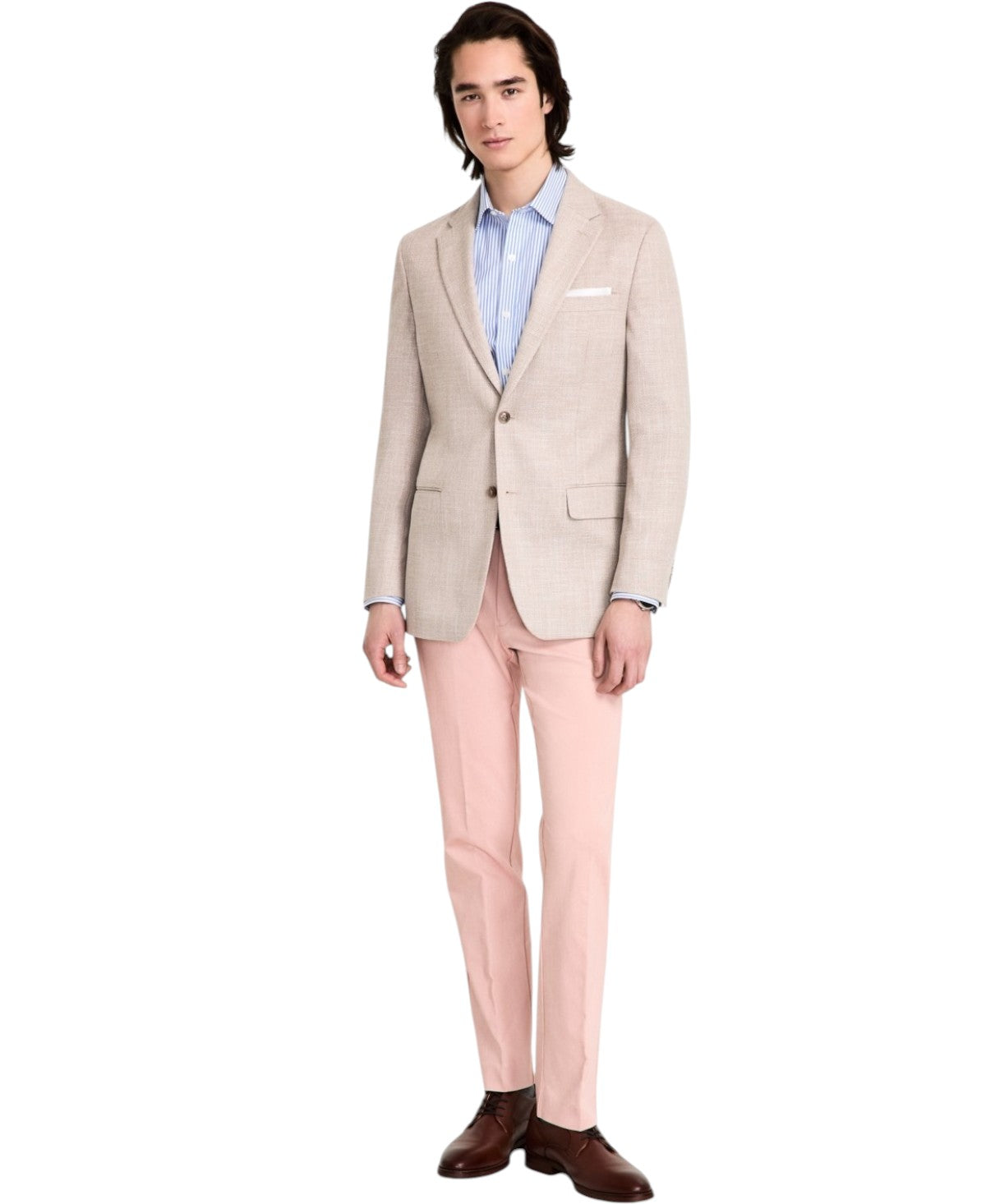 Tommy Hilfiger Mens Modern fit Sport Coat Blazer 36 R Beige Solid Stretch