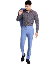 Bar Iii Mens Slim fit Dress Pants 30 / 32 Blue Solid