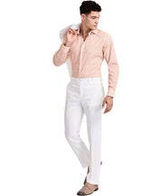 Bar Iii Mens Slim fit Dress Pants 33 / 32 White Solid Stretch Linen