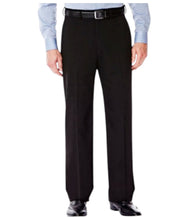 Haggar Mens Classic fit Dress Pants 32 / 32 Black Solid Stretch
