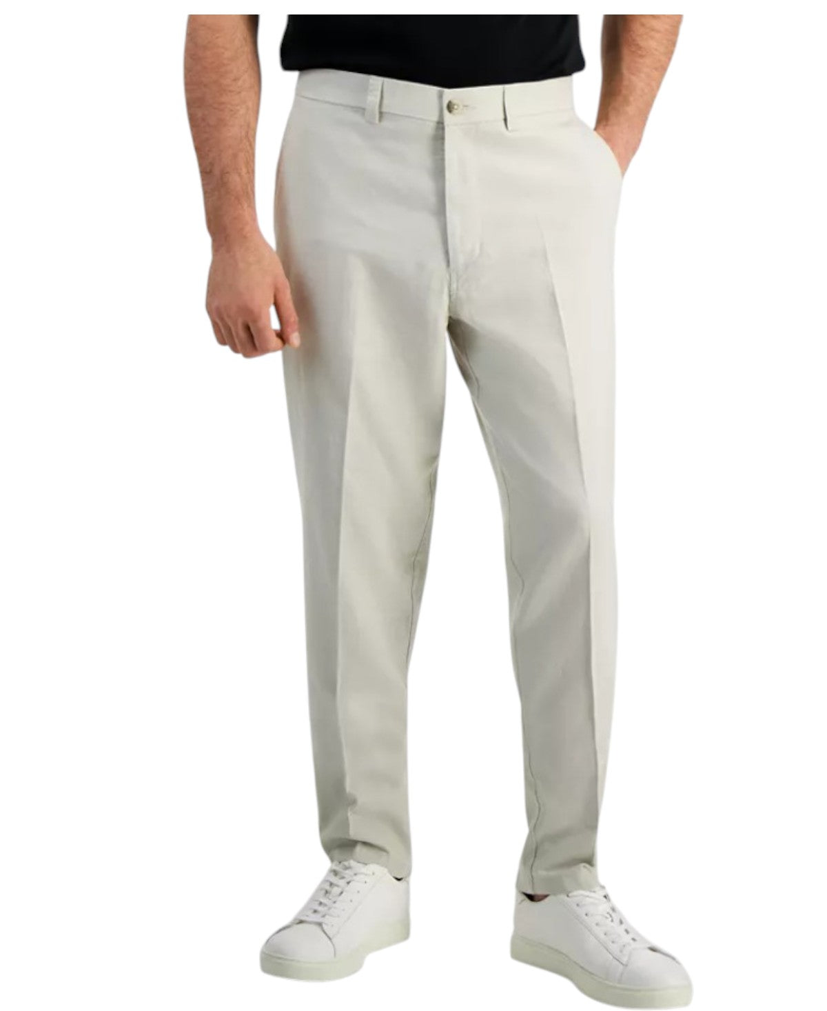 Kenneth Cole Mens Slim fit Dress Pants 32 / 34 Beige Solid