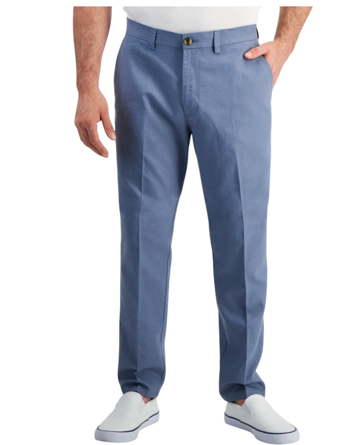 Kenneth Cole Mens Slim fit Dress Pants 36 / 34 Blue Solid