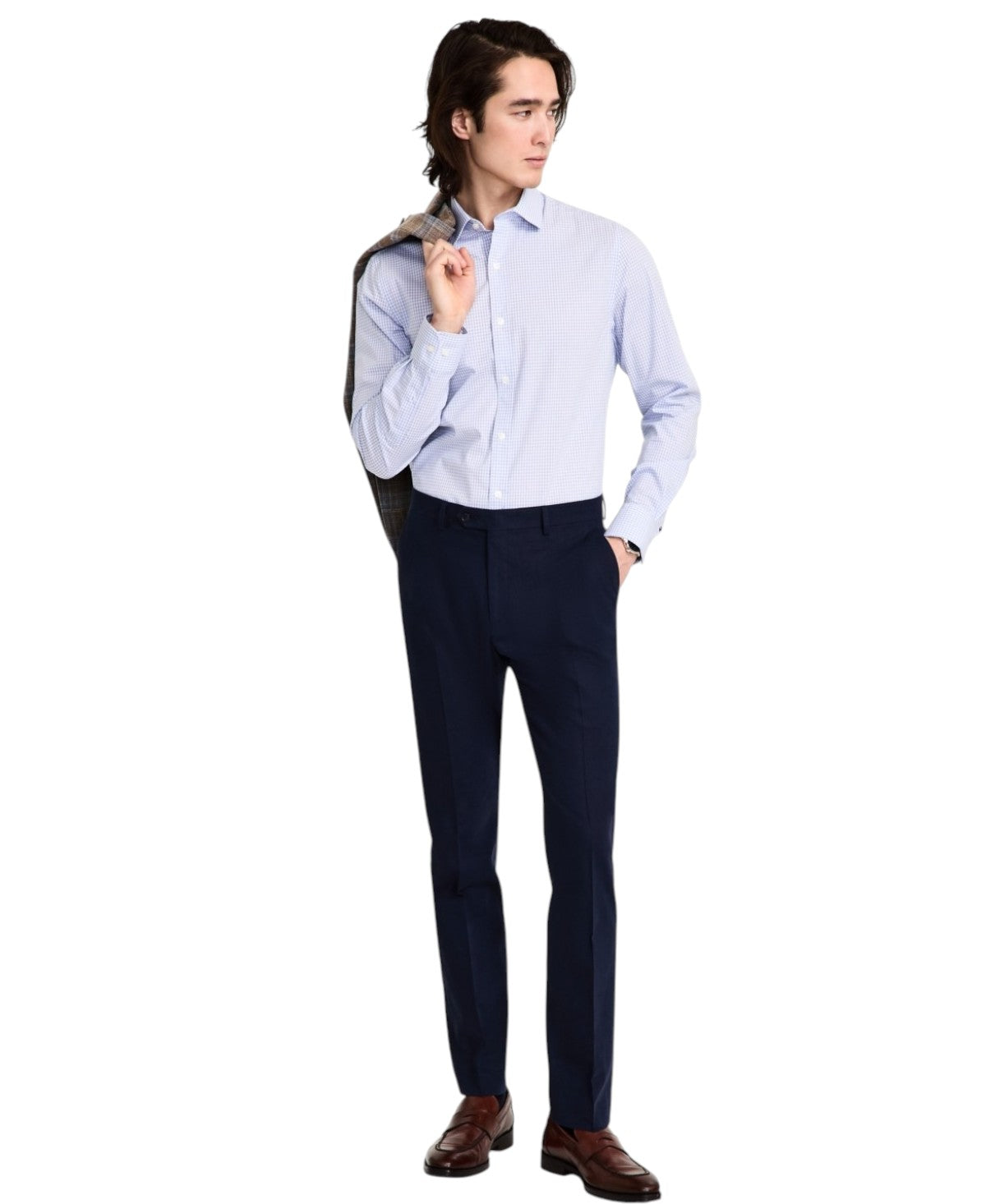 Tommy Hilfiger Mens Modern fit Dress Pants 30 / 30 Navy Blue Solid Stretch