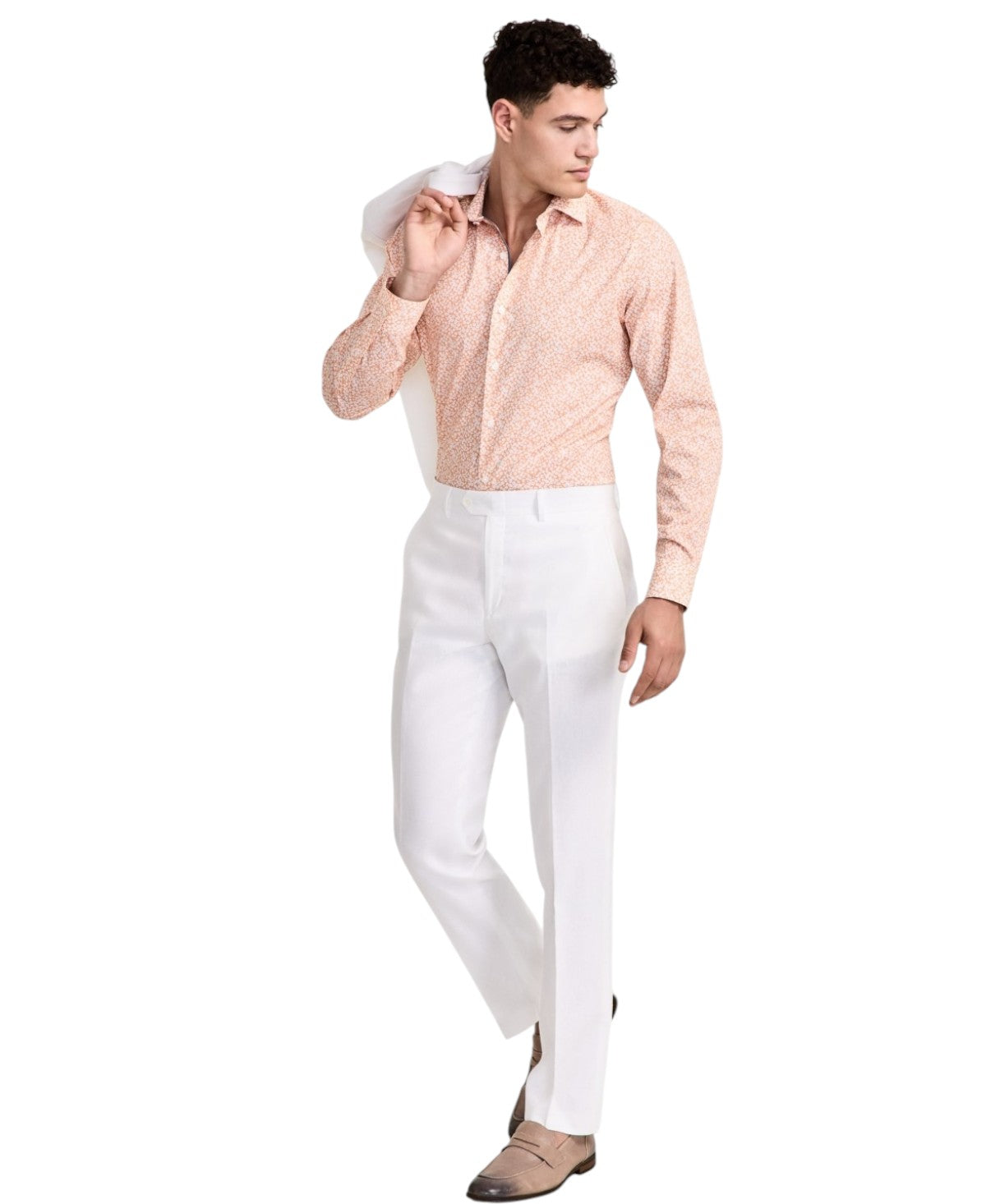 Bar Iii Mens Slim fit Dress Pants 32 / 32 White Solid Stretch