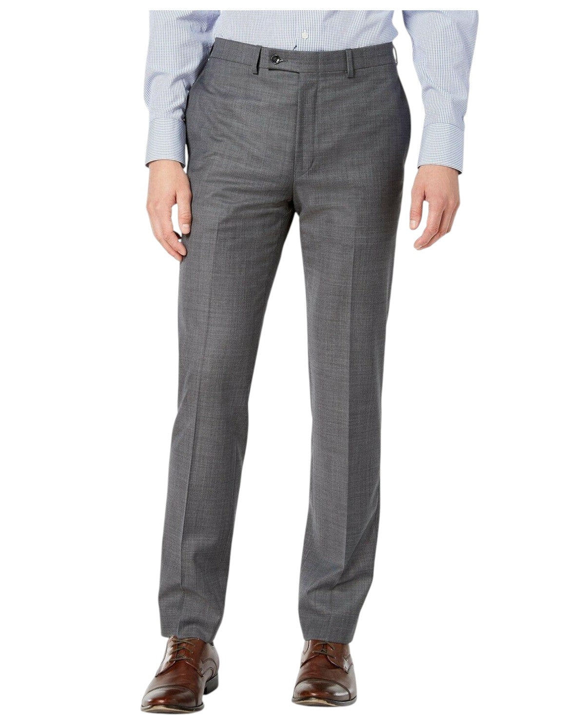 Calvin Klein Mens Slim fit Dress Pants 31 / 32 Grey Solid Wool