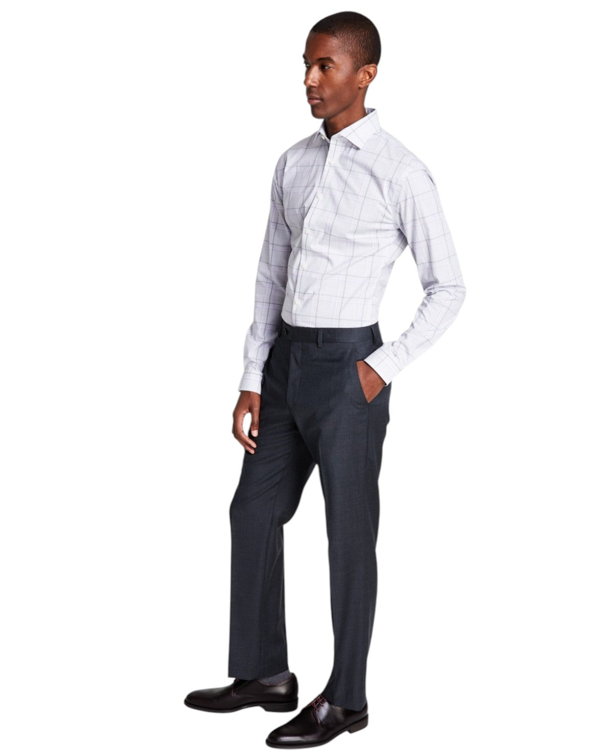 Michael Kors Mens Classic fit Dress Pants 32 / 32 Dark Grey Solid Stretch