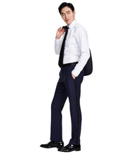Brooks Brothers Mens Classic fit Tuxedo Pants 34 / 32 Navy Blue Solid Stretch