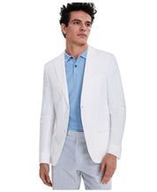 Tommy Hilfiger Mens Modern fit Suit Jacket Blazer 48 R White Solid Linen