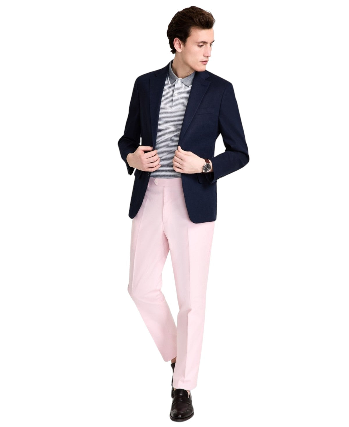 Tommy Hilfiger Mens Modern fit Sport Coat Blazer 40 R Blue Solid Linen