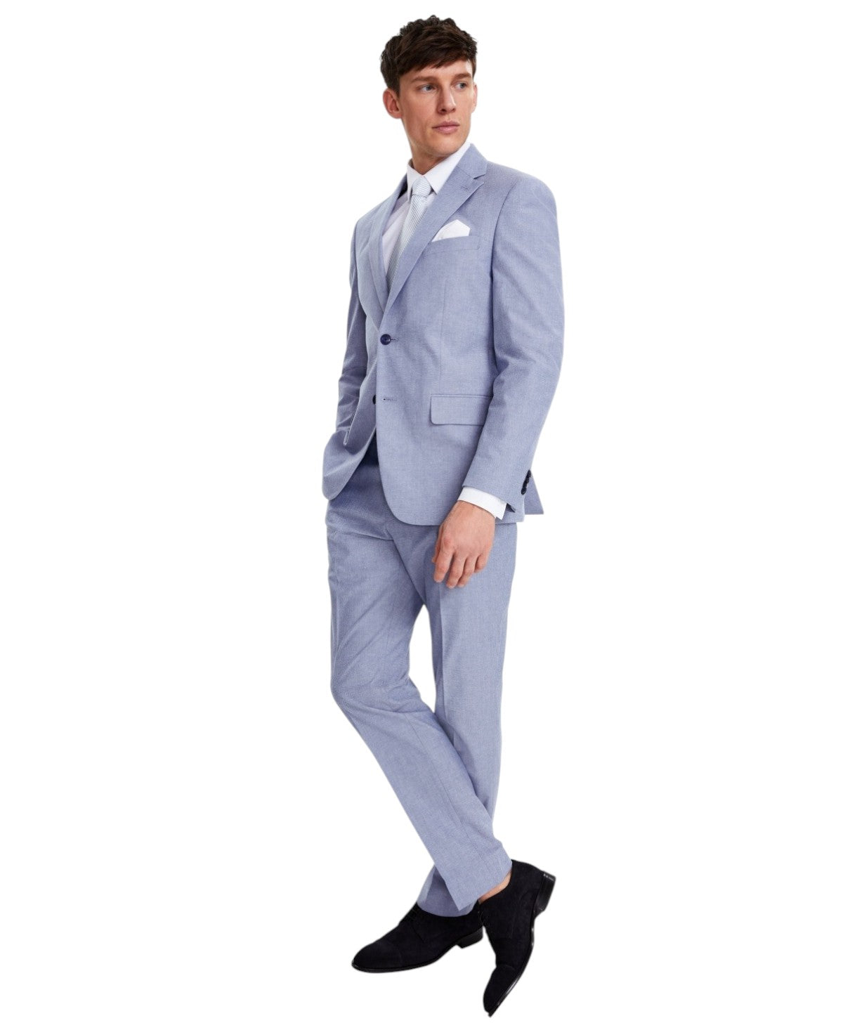 Tommy Hilfiger Mens Modern fit Suit Jacket Blazer 42 R Blue Solid Stretch
