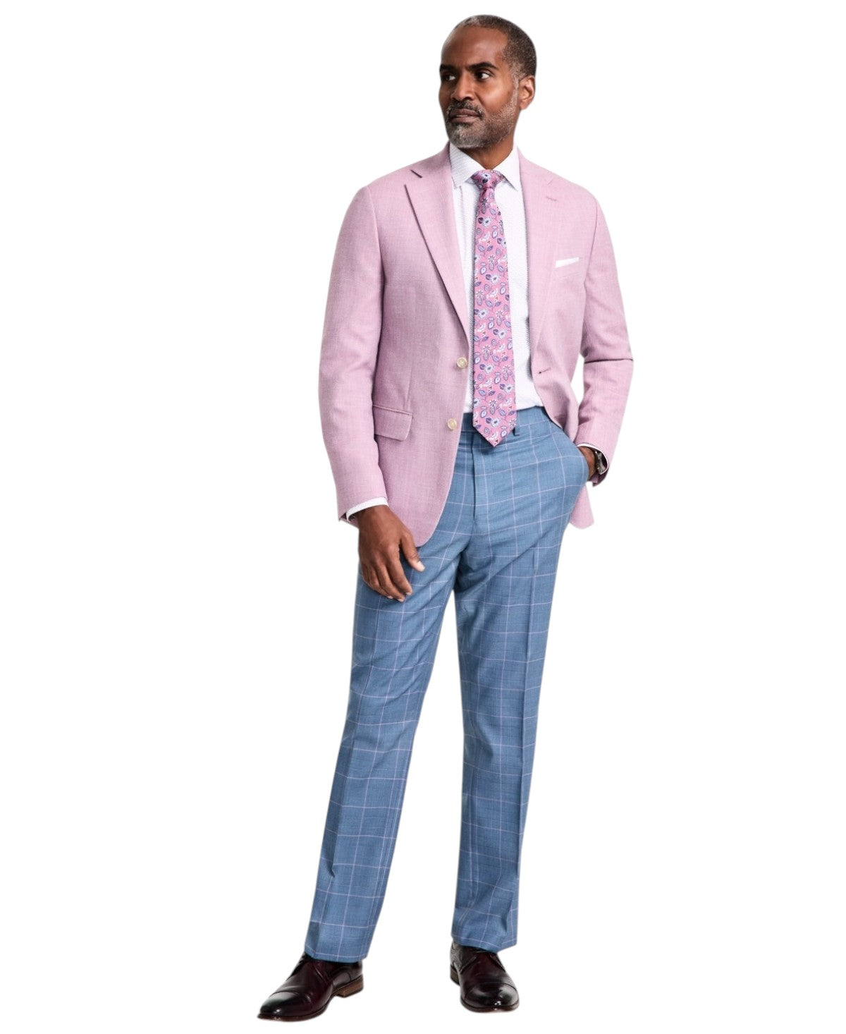 Tallia Mens Slim fit Suit Jacket Blazer 40 S Purple Solid