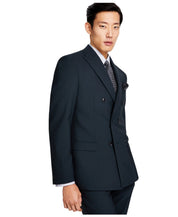 Bar Iii Mens Slim fit Double Breasted Suit Jacket Blazer 40 L Green Solid Wool