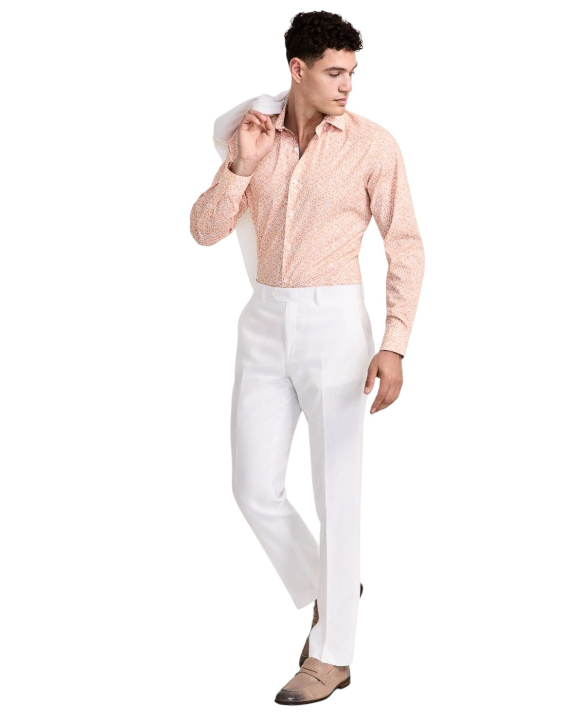 Bar Iii Mens Slim fit Dress Pants 38 / 30 White Solid Stretch
