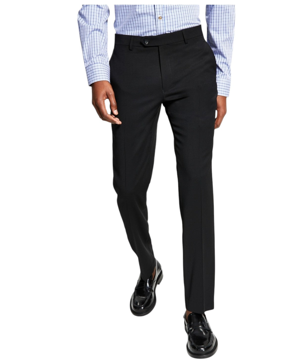 Tommy Hilfiger Mens Modern fit Dress Pants 40 / 30 Black Solid Stretch