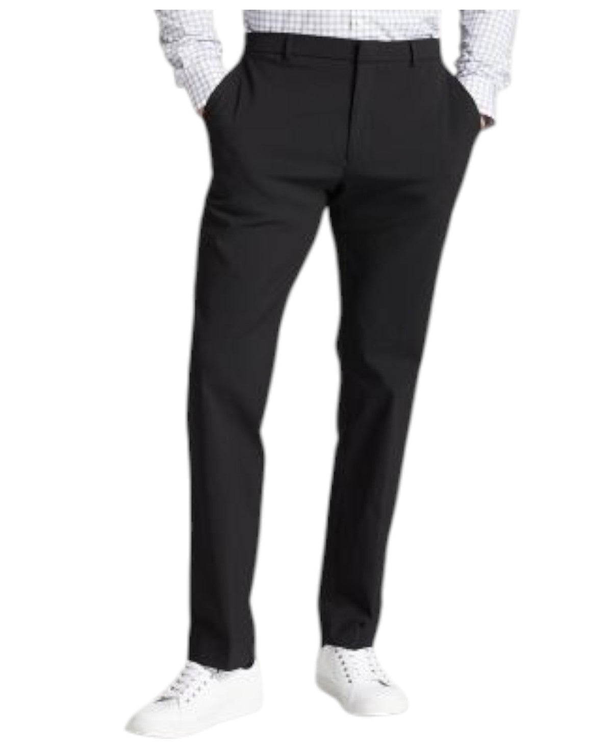 Tommy Hilfiger Mens Modern fit Dress Pants 33 / 32 Black Solid Stretch