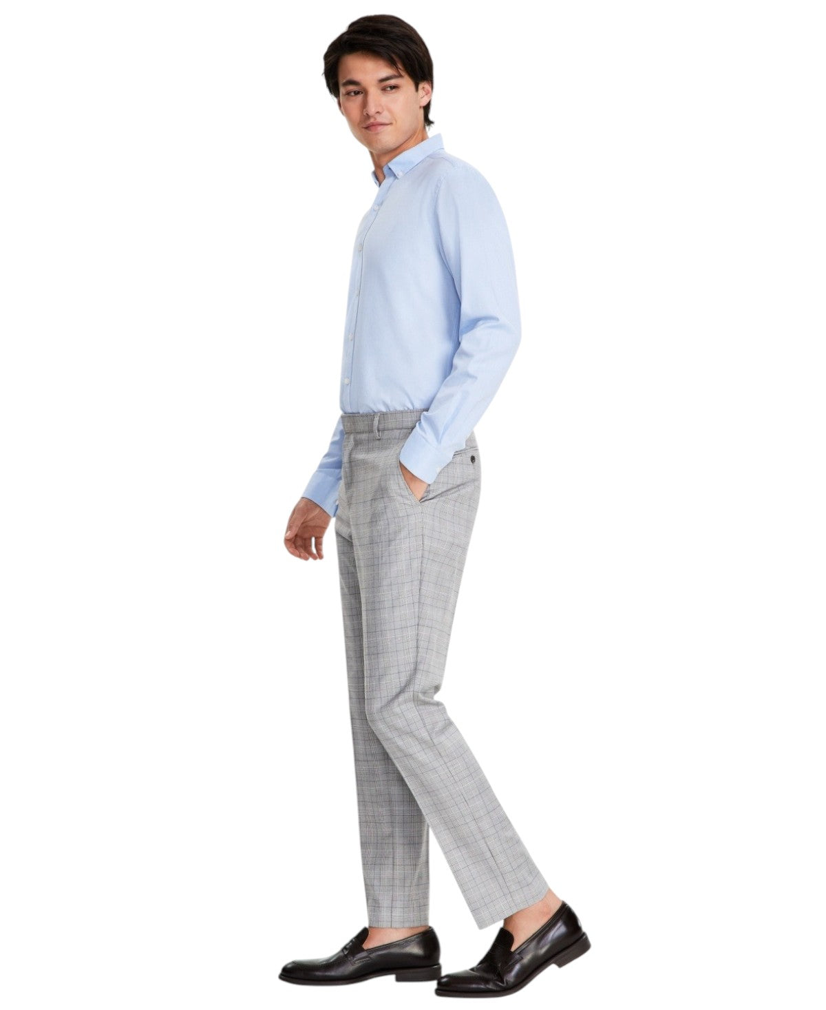 Tommy Hilfiger Mens Modern fit Dress Pants 36 / 34 Light Grey Solid Stretch