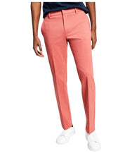Tommy Hilfiger Mens Modern fit Dress Pants 34 / 34 Red Solid Stretch