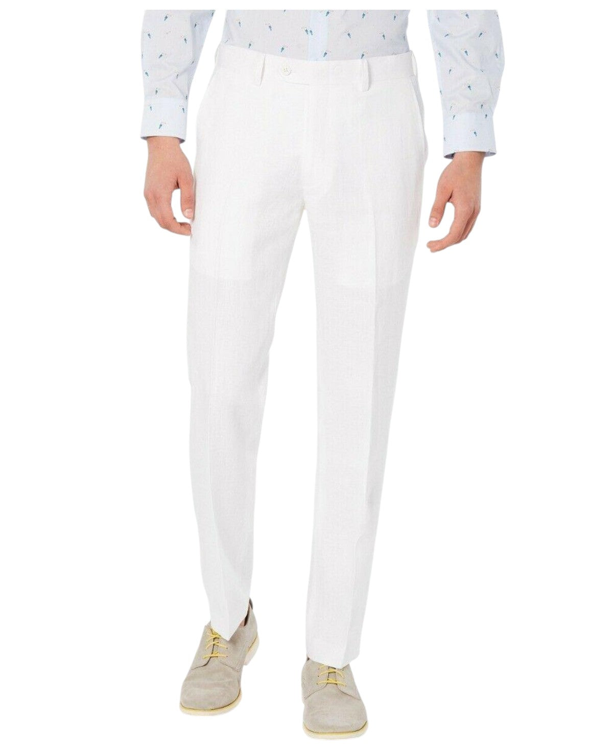 Bar Iii Mens Slim fit Dress Pants 30 / 30 White Solid