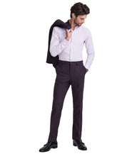 Hugo Boss Mens Modern fit Dress Pants 32 / 32 Eggplant Purple Solid