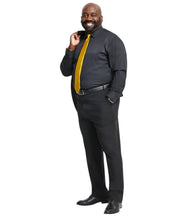 Tayion Mens Classic fit Dress Pants 40 / 30 Black Solid