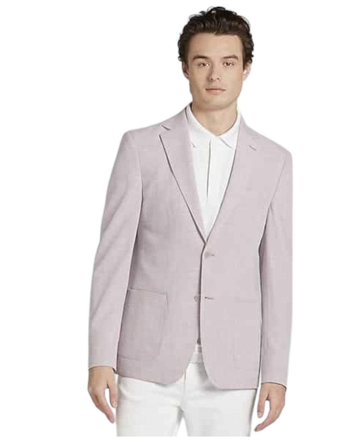 Calvin Klein Mens Slim fit Sport Coat Blazer 44 R Pink Solid