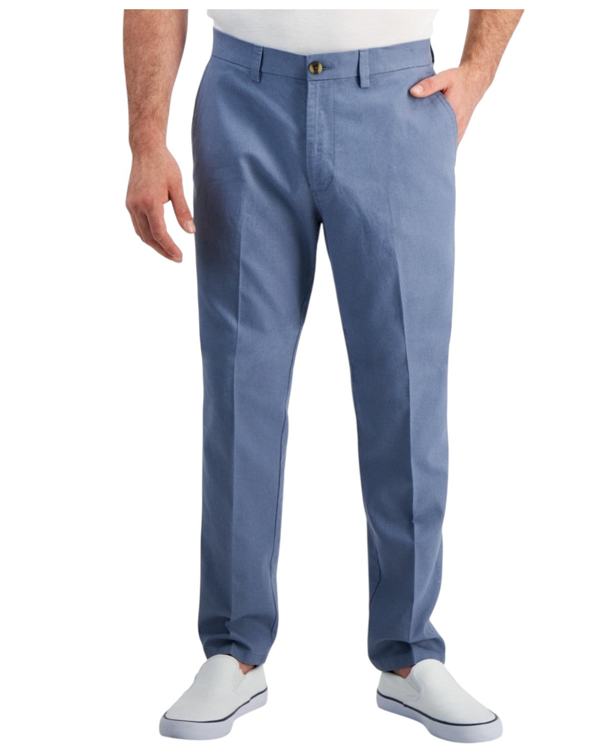 Kenneth Cole Mens Slim fit Dress Pants 32 / 32 Powder Blue Solid