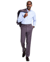 Tayion Mens Regular fit Dress Pants 44 / 30 Purple Plaid