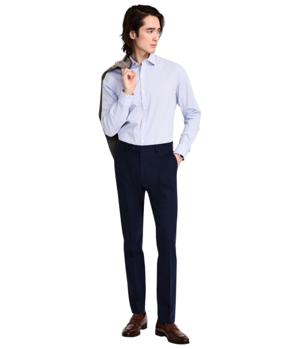 Tommy Hilfiger Mens Modern fit Dress Pants 38 / 32 Navy Blue Solid