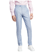 Bar III Mens Slim fit Dress Pants 30 / 32 Light Blue Solid Linen
