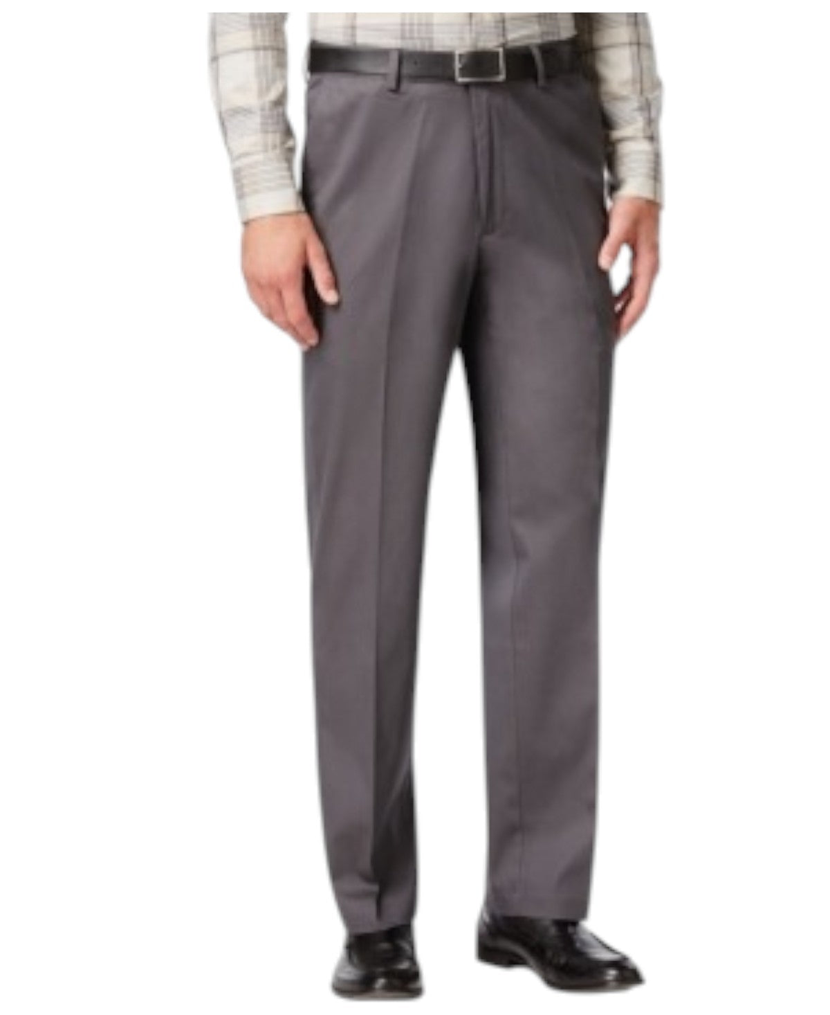 Haggar Mens Classic fit Dress Pants 46 / 29 Charcoal Grey Solid Stretch