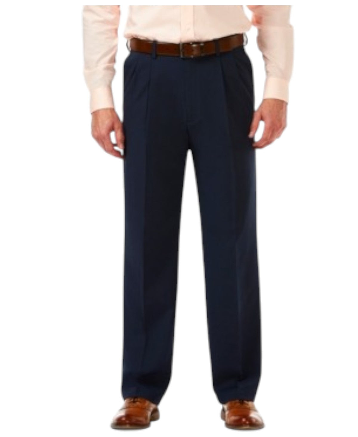 Haggar Mens Classic fit Dress Pants 36 / 29 Blue Solid