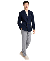 Hugo Boss Mens Modern fit Double Breasted Suit Jacket Blazer 40 R Blue Solid