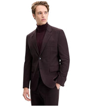 Hugo Boss Mens Modern fit Suit Jacket Blazer 44 R Burgundy Red Plaid